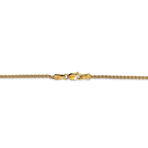 1.65mm, 14k Yellow Gold, Solid Spiga Chain Necklace, 22 Inch - Picture 3 of 7
